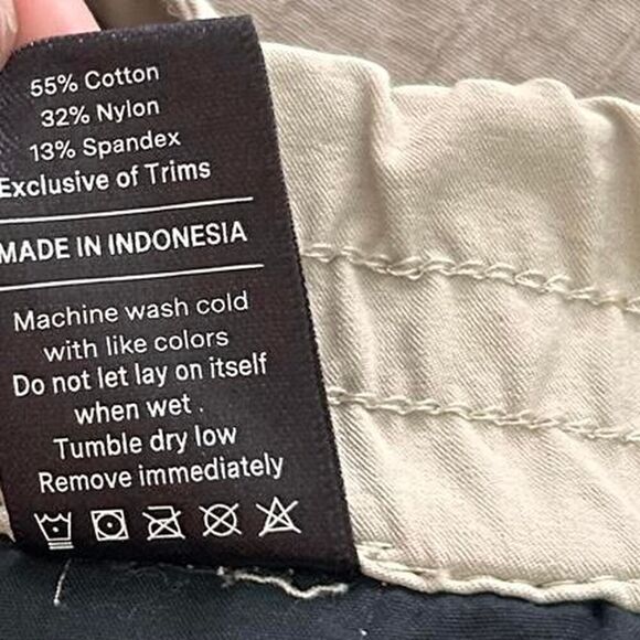 public rec khaki quick dry casual pleated pull on shorts 26 - Picture 6 of 6